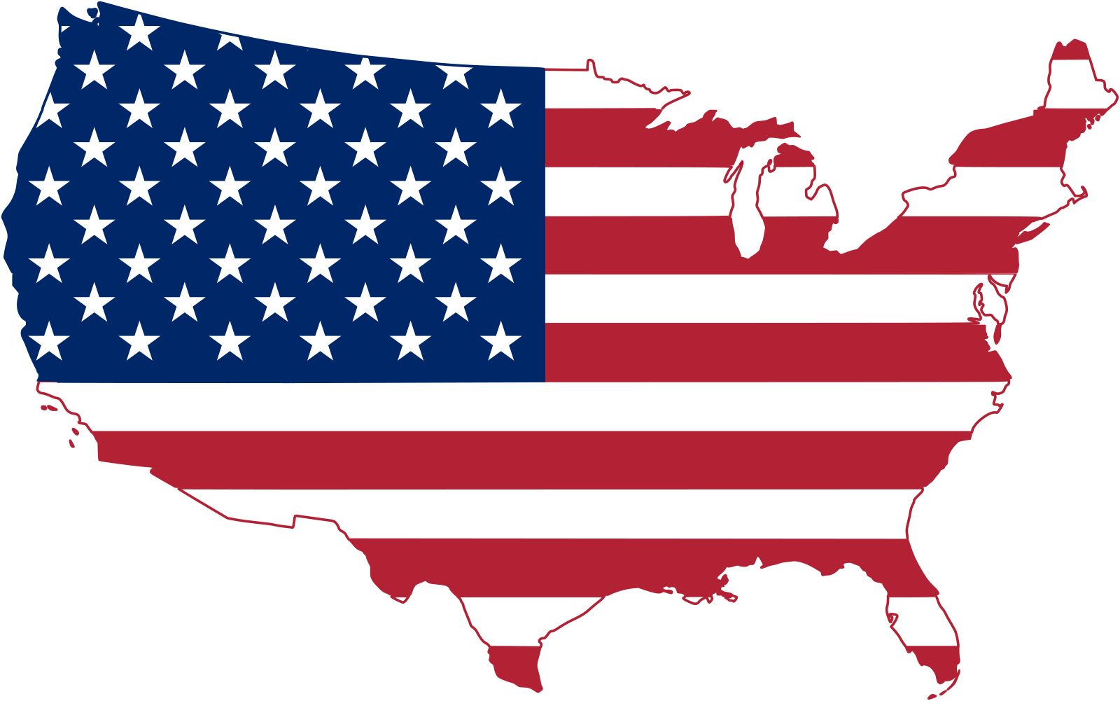 USA Flag Map